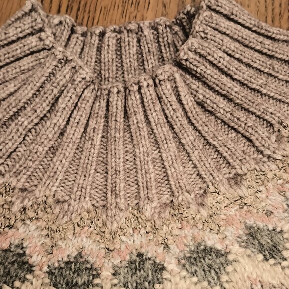 Chicos Size XL (3) Tan Fair Isle Sweater (EUC) - Picture 3 of 11